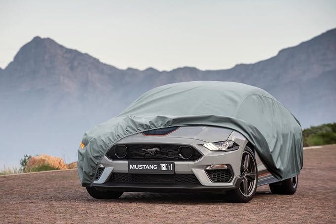 Kayme Heavy Duty Car Cover Custom Fit Ford Mustang/Shelby/Mustang GT GT350 GT500 (1965-2025), Waterproof All Weather for Automobiles, Full Exterior Covers Sun Rain UV Protection.