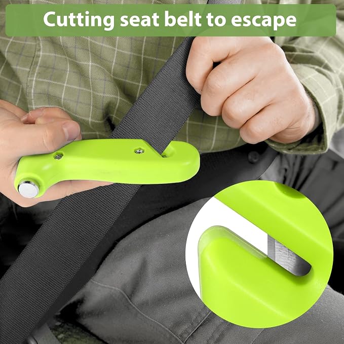Emergency Escape Hammers, 3-in-1 Window Breaker | window breaker seatbelt cutter, car window breaker tool, glass breaker, car safety hammer