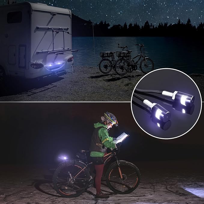 Frienda 10 Pcs License Plate Light 12v LED Motorcycle License Plate Light Waterproof Tag Screw Bolt Lamp Black Aluminium Bulb Holder Legal for Car Truck Motorcycle Bike Rv Atv Holder (1 Smd)