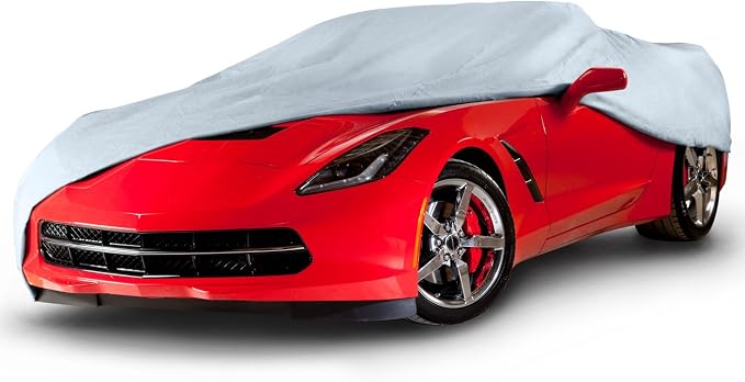Budge Protector V Car Cover, Premium 5-Layer Waterproof All Weather Dust Proof Protection with Breathable Soft Inner Lining, Fits Cars up to 228 Inches, Gray, Size 4