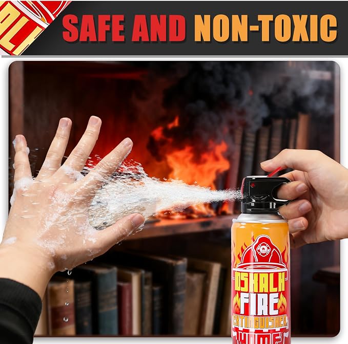 2PCS Mini Fire Extinguishers for Vehicle & Home & Kitchen- Small Portable Car Fire Extinguisher Kit with Brackets - Stay Safe Emergency Suppression for Motorcycle & RV & Kitchen