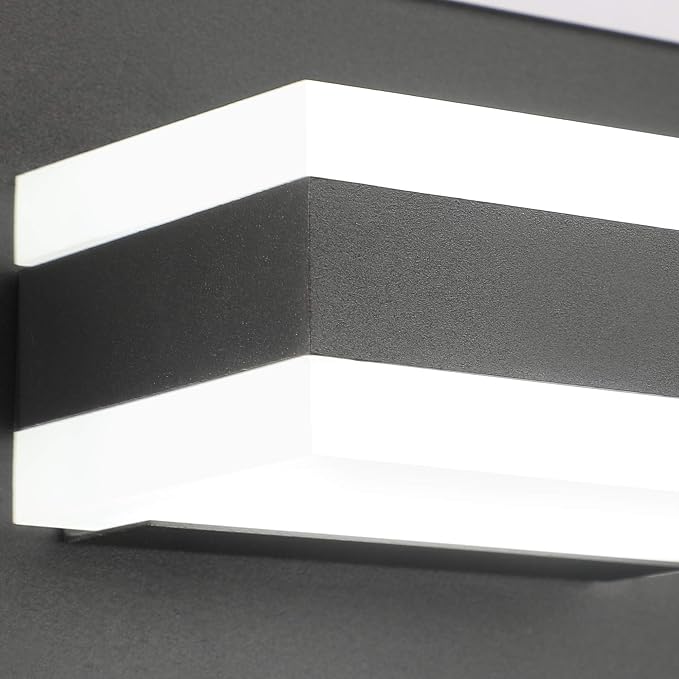 SOLFART Black Bathroom Vanity Lights Over Mirror Dimmable LED Modern Black Bathroom Lighting Bath Wall Lighting S8568 (5 Lights) ETL Listed