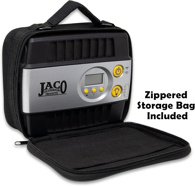 JACO SmartPro 12V Tire Inflator Air Compressor - Portable Automatic Digital Tire Pump (12-volt DC)