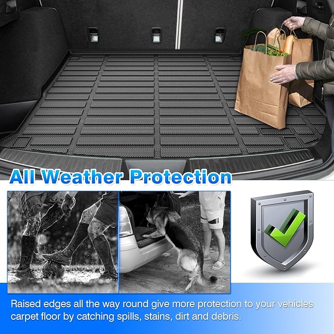 RDX Floor Mats - Fit for Acura RDX 2019-2025 2026, All Weather Floor Mat & Cargo Liner for RDX Accessories, Heavy Duty, Vehicle Specific Fit