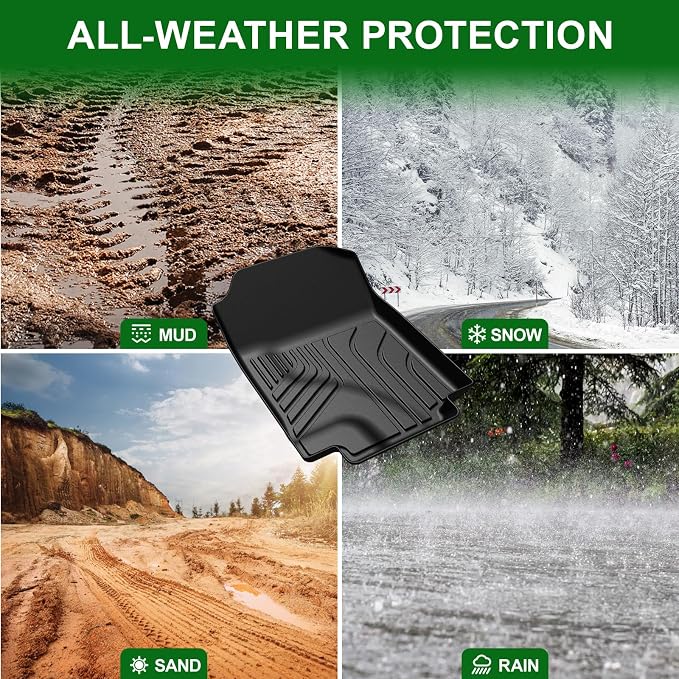 Floor Mats for 2012 2013 2014 2015 2016 Honda CRV CR-V LX, SE and EX (NOT for Touring or EX-L Models), TPE All Weather Durable Floor Liners for Honda CRV Accessories
