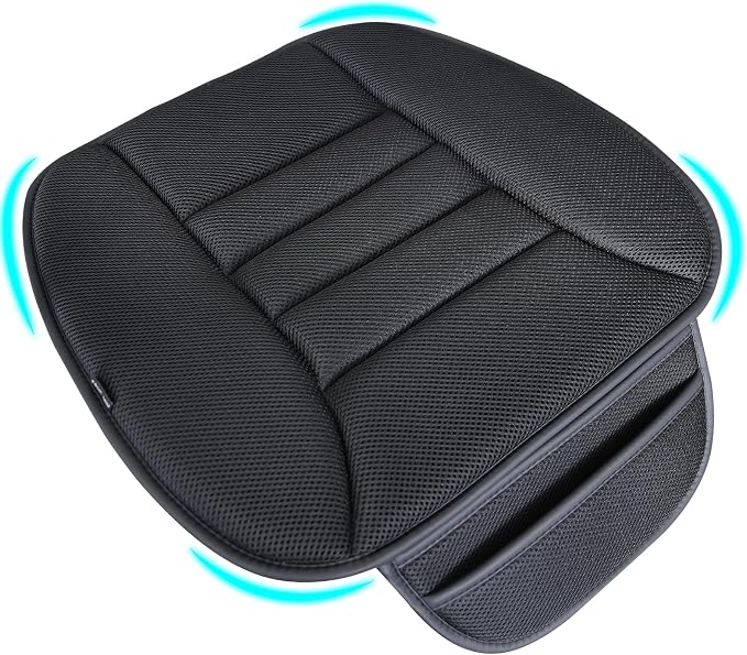 Lofty Aim Car Seat Cushion for Driving, Memory Foam Driver Seat Cushion | Car Seat Cushion for Long Driving, Automotive Seat Cushion for Pain Relief, Car Seat Pillow Fits Vehicles, Office, 4D Black