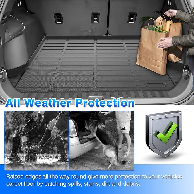 Cartist Floor Mats and Cargo Liner Fit for Chevy Equinox/GMC Terrain 2018-2024 All Weather Floor Mat Equinox/Terrain Accessories Heavy Duty Carpet Protection