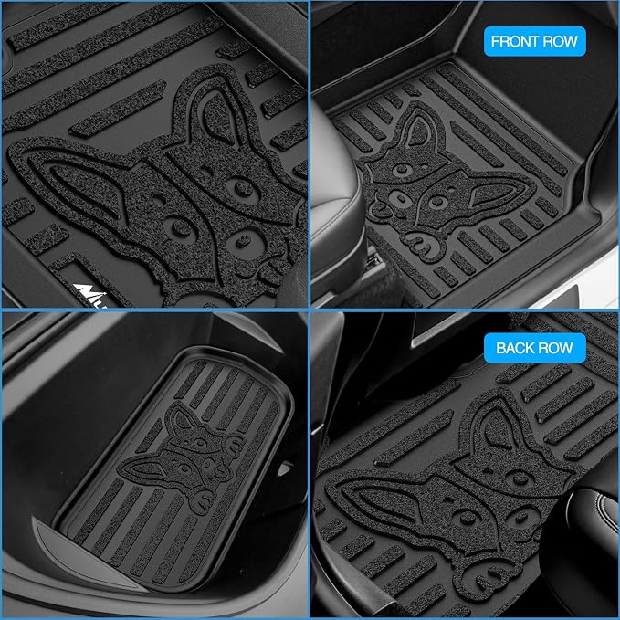 Nilight TPE Floor Mats & Cargo Mats Set for Tesla Model Y (5 Seat only) 2021 2022 2023 2024 2025 All Weather Custom Fit Heavy Duty Floor Liners