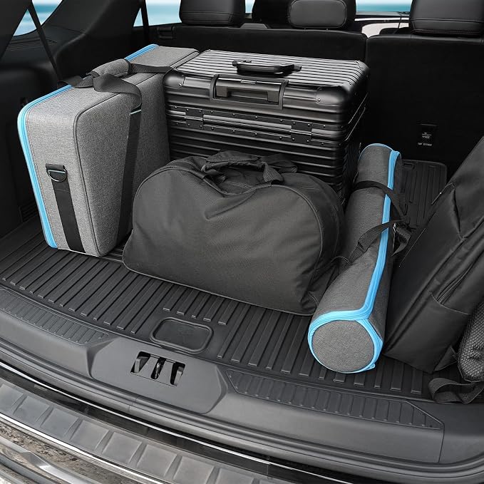 Floor Mats for Ford Explorer 6-Seater 2020-2026, All Weather Floor Mats Trunk Cargo Liner with Backrest Protectors Accessories, Full Coverage Set