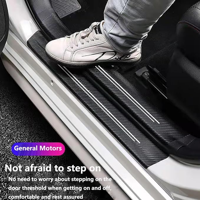 Door sill Protector, Door sill Scratch Protection (Suitable for Most car Models) Anti-Scratch Protection Strips(9PC red)