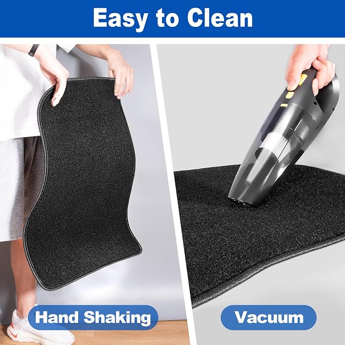 Spurtar for Tesla Model 3 Floor Mats Carpet 2026-2017, Cut Pile 3PCS | Car Floor Mats for Model 3, All Weather Protector Automotive, Front & Rear Seat Car Rug, Anti-Slip Backing, Black