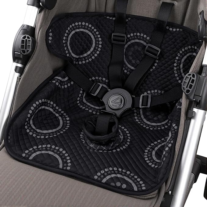 Car Seat Potty Training Protector – Piddle Pad with 360° Leak-Proof Edge & Anti-Slip, Waterproof Soft Machine Washable Quick-Dry Liner for Toddler Car Seat, Stroller, High Chair (Black)