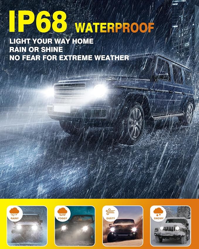 Termitor Lastest 9005 Fog Light Bulbs 800% 30,000LM Ultra-Bright HB3 Bulbs, 6500K Cool White, Plug & Play, Pack of 2