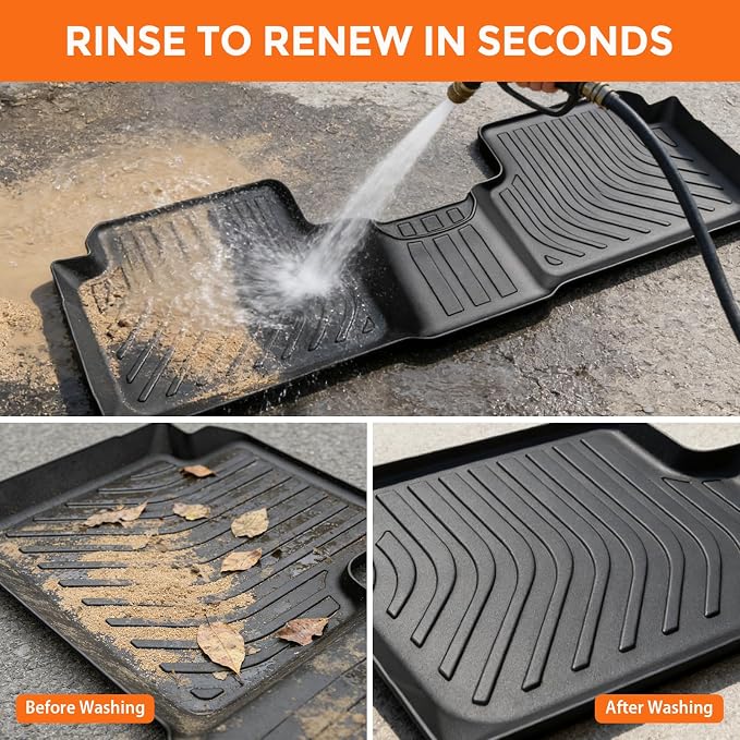 Floor Mats for Ford Bronco Sport 2021-2026 (Only for Sport & Fuel Version) | Custom Fit Heavy Duty TPE All Weather Protection Waterproof Non-Slip Black (Two-Row Floor Mats & Cargo Liner)