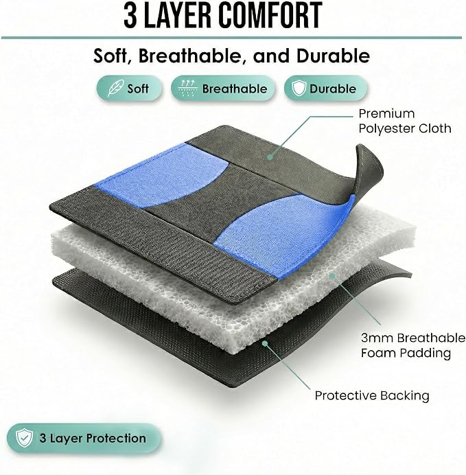 FH Group Car Seat Cover for Back Seat Cloth - Universal Fit Rear Seat Covers for Cars with Solid Bench,Car Seat Protector for Dogs and Kids,Car Interior Accessories for SUV, Sedan and Van Blue