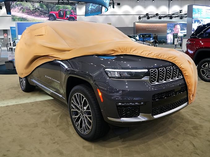 Heavy Duty Outdoor Car Cover Custom Fit for 2021-2026 Jeep Grand Cherokee,Windproof All Weather Waterproof Sun Rain UV Dust Snow Protection Outdoor Car Covers