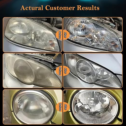 Headlight Restoration Kit, Headlight Cleaner Cream Car Detailing Kit for Car Light Cleaning & Finish Polish, Automotive Stuff Restore Yellowing Oxidation Head Light-100ml