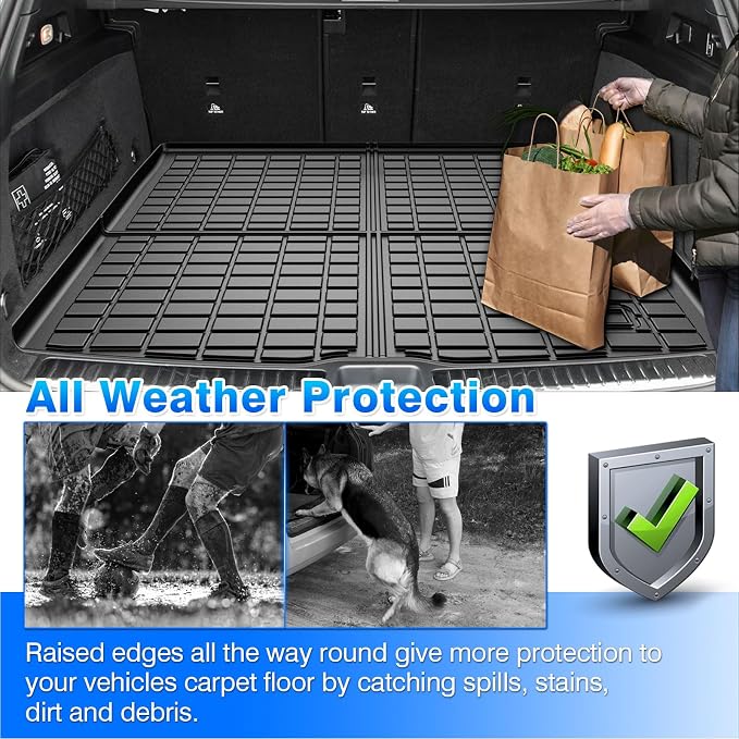 Cartist Cargo Liner Fits for 2020-2025 2026 GLE Class 5 Passenger All Weather Rear Trunk Mat for GLE Accessories 3D High Side Waterproof Black TPE