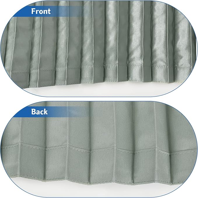 ZATOOTO Magnetic Side Window Covers for Privacy Baby Sun Shade, 2 Pack Grey | Beige Pleated Shades, 100% UV Protection, 2 Packs Shade for Family Travel, Baby, Pet, Magnetic Quick Installation