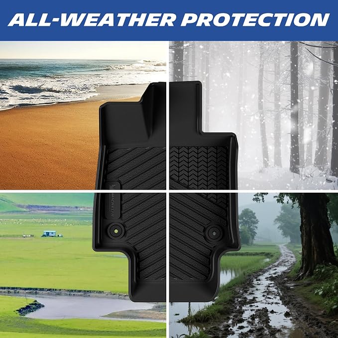 Michelin Vehicle Mats, Premier Series All-Weather TPE Custom Fit Liner for 2019-2025 Toyota RAV4 Gas Floor Mats (3 Piece)