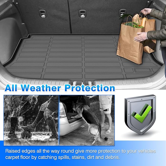 Cartist Floor Mats & Cargo Liner Fit for Hyundai Venue 2020-2025 2026 (for Cargo Tray Upper Position), All Weather Car Mats for Venue Accessories, Heavy Duty Rubber Mats
