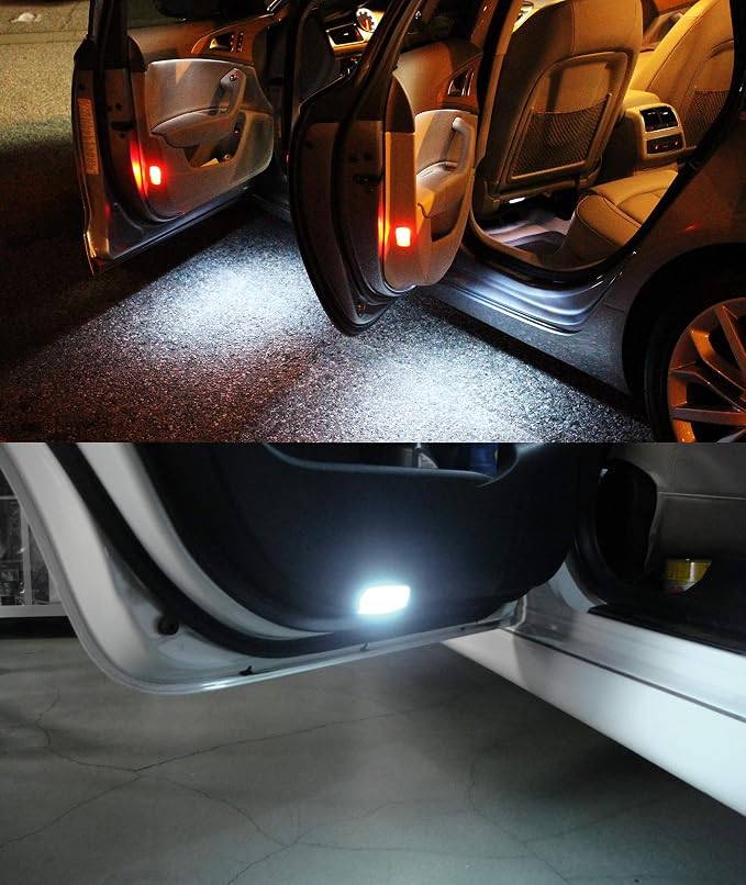 iJDMTOY Full LED Side Door Courtesy Light Assy Compatible With Lexus IS ES GS LS RX GX LX; Compatible With Toyota Avalon Sienna Venza Camry Prius 4Runner, Powered by 18-SMD Xenon White LED