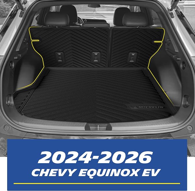 Michelin Vehicle Mats for 2024-2026 Chevy Equinox EV | Not Fit Gas, All-Weather TPE Custom Fit Liner, Premier