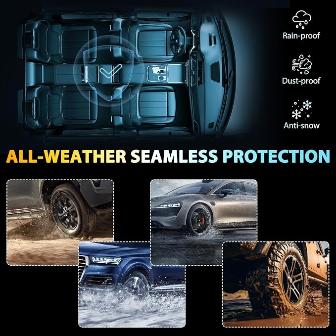 Floor Mats & Cargo Liner for Hyundai Sonata Hybrid 2020-2026 | All-Weather TPE Custom Fit Car Liners Accessories, Full Coverage for Sonata Waterproof Anti-Slip 1st & 2nd Row & Trunk Mat