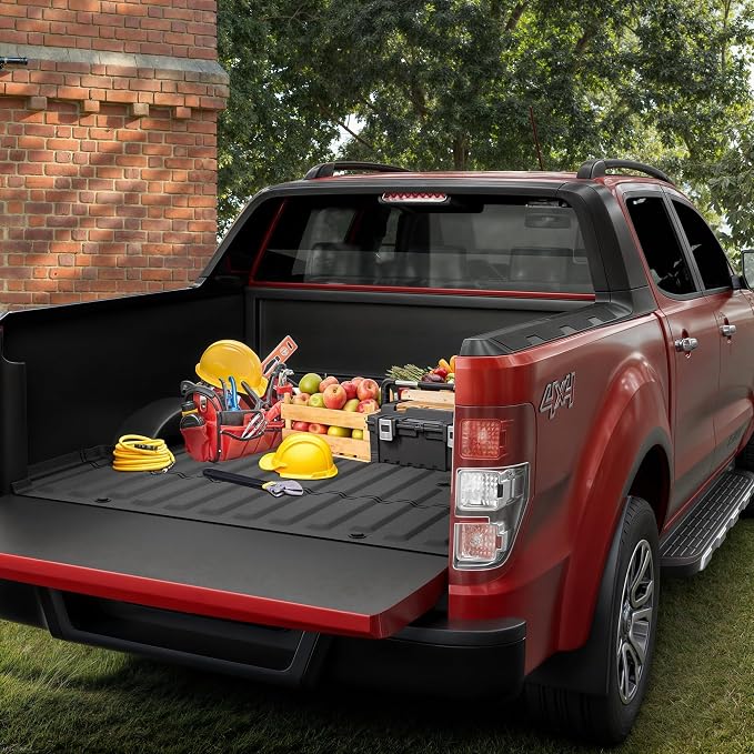 OEDRO Truck Bed Mat Fit for 2024-2026 Toyota Tacoma 5FT/5'Bed | TPE All Weather Tacoma 5FT Heavy Duty Pickup Bed Liner Accessories, (Not Fit Drop-in Liners)