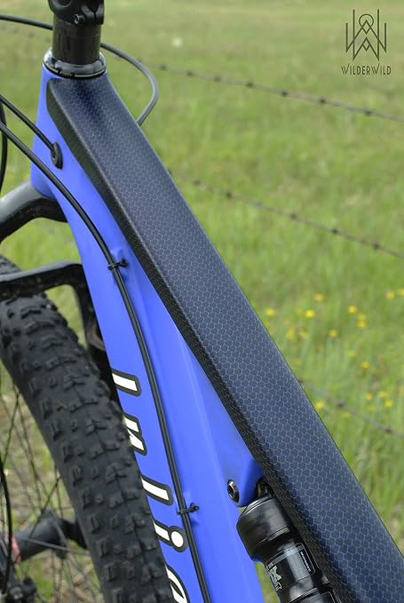 Bike Frame Protection Tape- High Impact Clear Vinyl Wrap Includes Tool (4”x72) Bicycle Frame Protector, Mountain Bike Frame Guard Chainstay Protector (Dragon Scale)