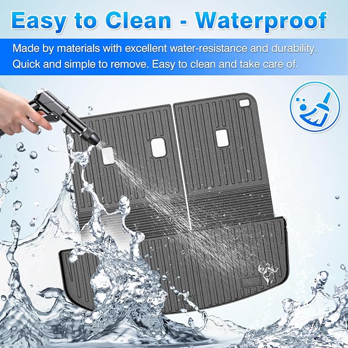 Palisade Floor Mats - Car Mats for Hyundai Palisade 7/8 Seats 2026 (Only Fit Gas), All Weather Full Set Cargo Liner with Backrest Mat for Palisade Accessories, Heavy Duty Waterproof, Black