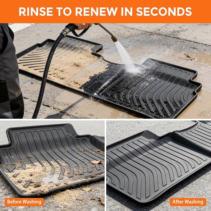 Floor Mats for Kia Sportage Plug in Hybrid 2023-2026 (Not for HEV or Fuel) | Heavy Duty TPE All Weather Protection Waterproof Non-Slip (Floor Mats & Cargo Liner & Seatback Mat)