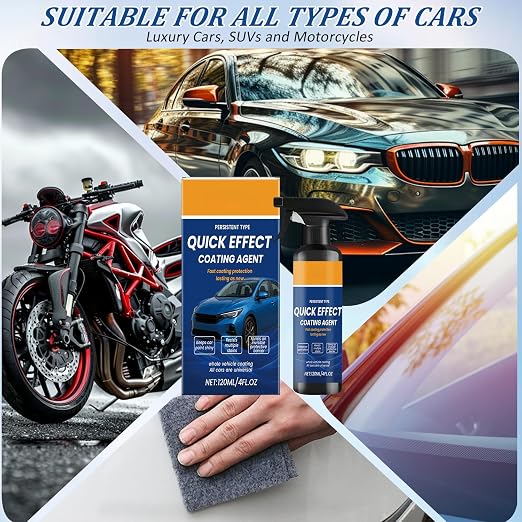 2Pcs Advanced Quick Effect Coating Agent, Advanced Car Quick-Acting Coating Agent Spray, Car Coating Spray, New Quicks Effective Coatings Sprays, Durable Car Shine
