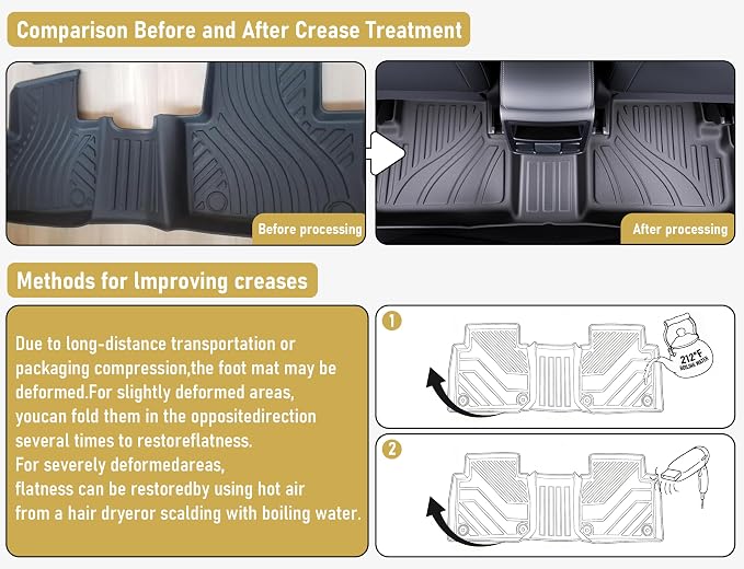 Floor Mats for Subaru Forester 2019-2024 Carbon Fiber Accessories,TPE All Weather Protection Floor Mats,Custom Fit Car Floor Liners Set