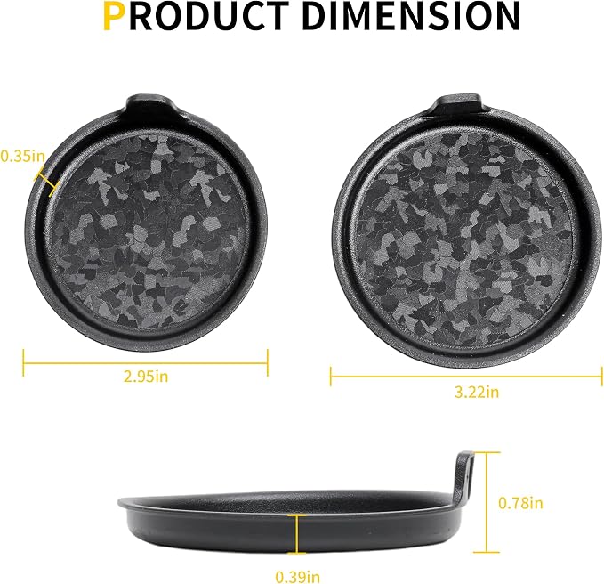 Cup Holder Inserts Coaster Compatible with 2012-2017 Jeep Wrangler JK 2/4 Door Accessories, Center Console Cupholder Pad, Non-Slip Drink Liner, Original Design, TPE, 2-Pcs Front Only