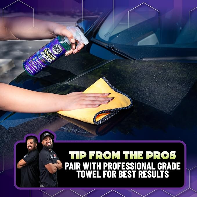 Chemical Guys Raging Rhino Waterless Car Wash, Quick Detailer Spray and Wipe Exterior Cleaner With 3 Premium Microfiber Towels, 20 Fl Oz