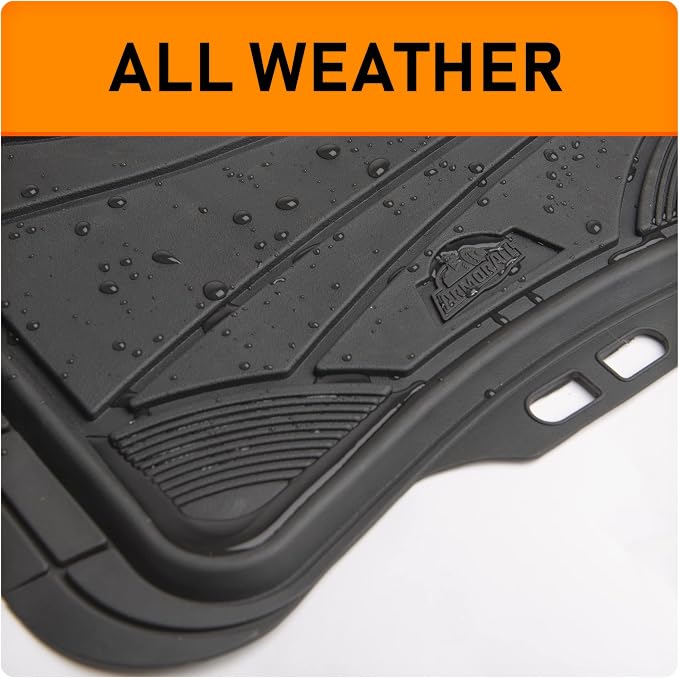 Armor All 3-Piece All-Season Floor Mats, Universal Fit Mats for Cars, Trucks, SUVs — Black