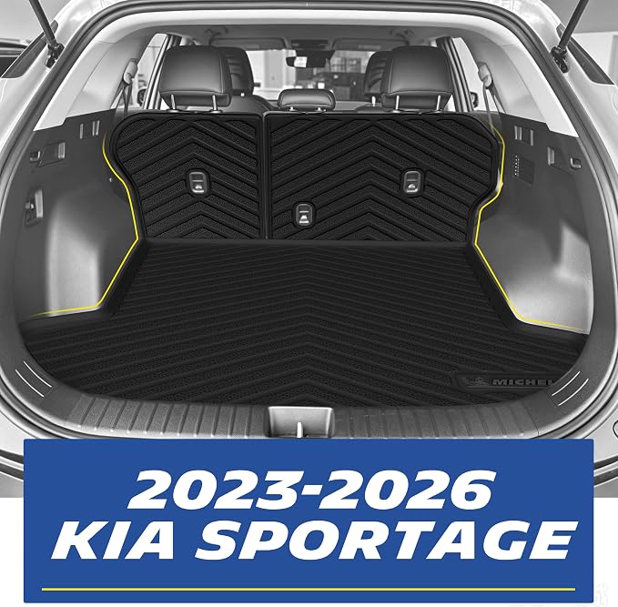 Michelin Vehicle Mats, Premier Series All-Weather TPE Custom Fit Liner for 2023-2026 Kia Sportage Gas, Not Fit Hybrid/PHEV