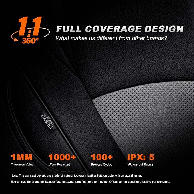 AOMSAZTO Custom Fit Seat Covers for Toyota 4Runner 2025 2026 | Full Set Faux Leather Car Seats Cover for 4Runner Accessories Black&Gray(5 Seats Model Only)