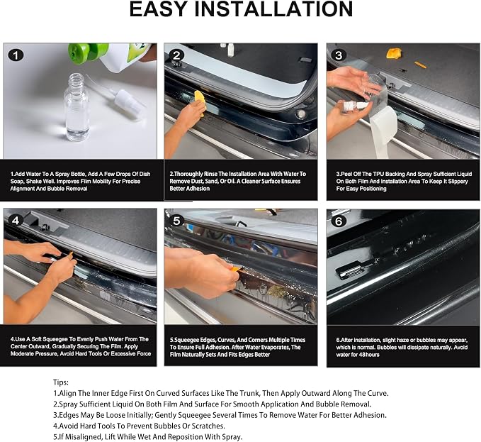 Car Rear Bumper Protector Guard for Honda Civic 2022-2026 Accessories, 8.5 Mil Clear TPU PPF Paint Protection Film, Invisible Anti-Scratch Trunk Lip Shield (1 PCS)