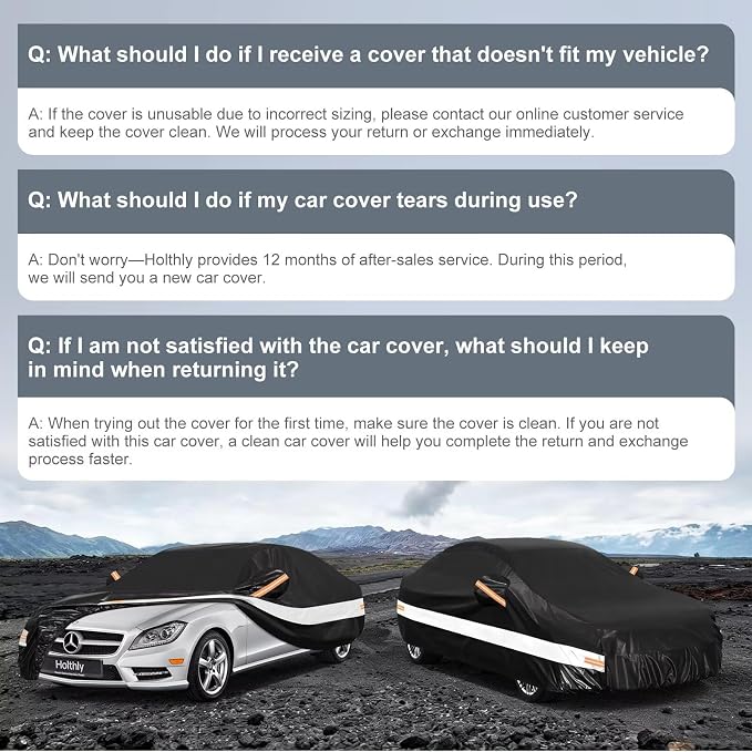 10 Layers Sedan Car Cover Custom Fit Mercedes-Benz CLS CLS500 CLS550 CLS450 CLS55 CLS63, AMG,Waterproof All Weather for Automobiles, Outdoor Full Cover Sun Rain Protection with Cotton.Black