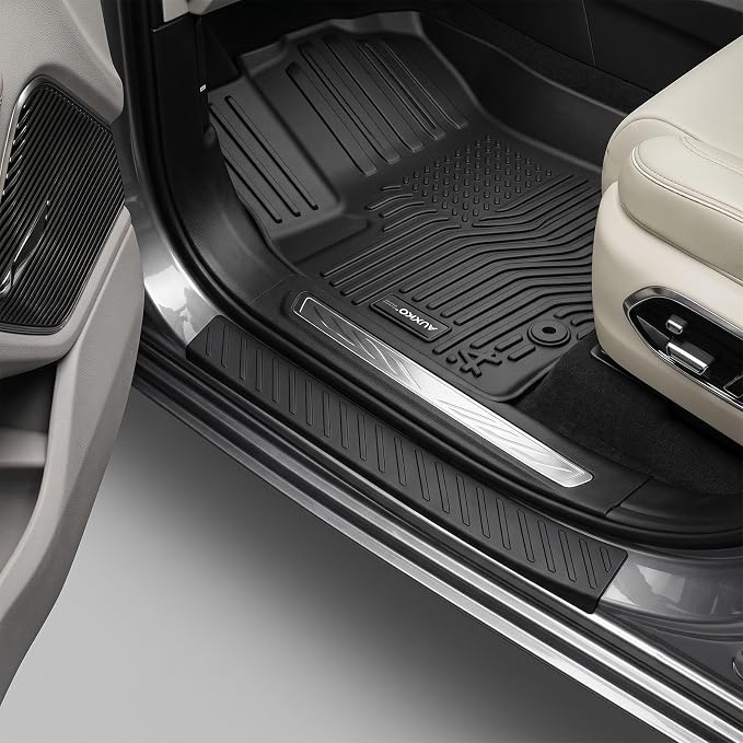 Auxko All Weather Floor Mats Cargo Mat for Jeep Grand Cherokee 2022-2026 with Backrest Mat & Door Sill Protector TPE Liners All Season Accessories Guard Odorless Anti-Slip Liners Trunk Tray