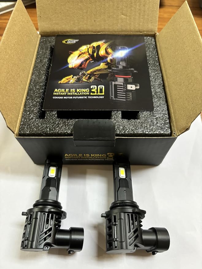 Cougar Motor 9006 Fog Bulbs, Non-Polarity Offroad Auxiliary Bulbs ATV UTV Quick Install Plug-N-Play, Pack of 2