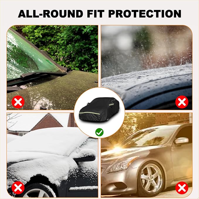 Car Cover Waterproof All Weather Custom Fit for Toyota Camry 1990-2026, 420D Oxford Full Outdoor Automtive Heavy Duty Covers Windproof Snowproof Dustproof UV Hail Protection Accessories
