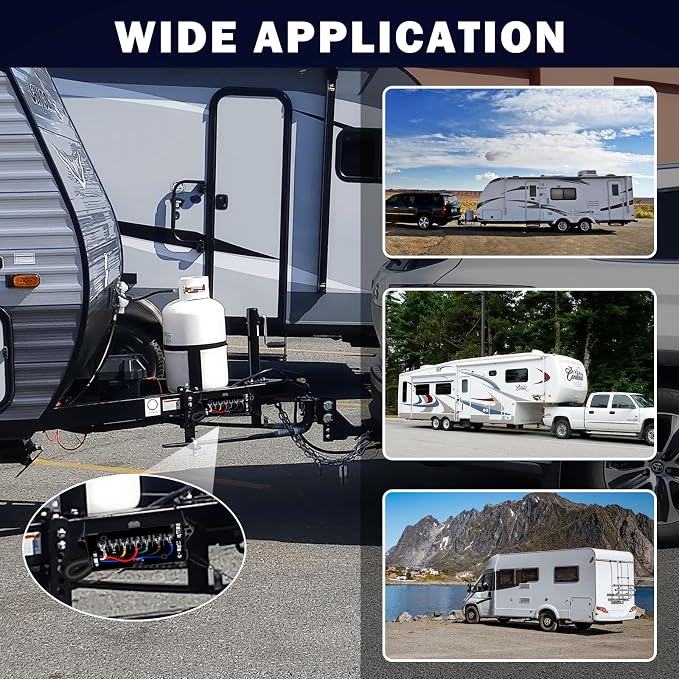 CheeMuii 12 FT 7 Way Trailer Wiring Harness Kit Heavy Duty 7 Way Trailer Cord with 7 Pin Trailer Plug and Trailer Junction Box Kit Premium Light and Brake Wiring Wires for Trailer RV