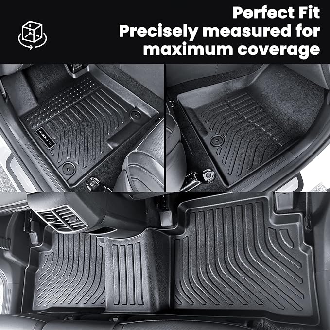 Auxko All Weather Floor Mats Fit for Kia Sportage Hybrid 2023 2024 2025 2026 TPE Rubber Liners Accessories All Season Guard Odorless Floor Mats