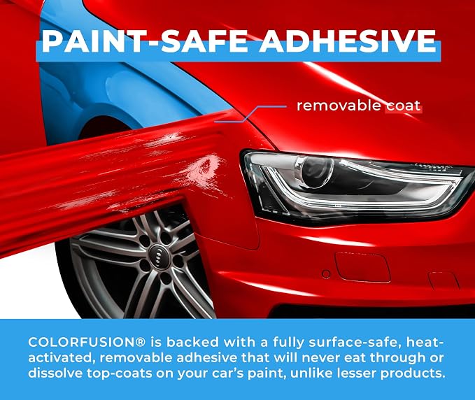 ColorFusion PPF by VViViD, Gloss Ultra Red Dry Apply PPF Vinyl Car Wrap Roll 6ft x 5ft
