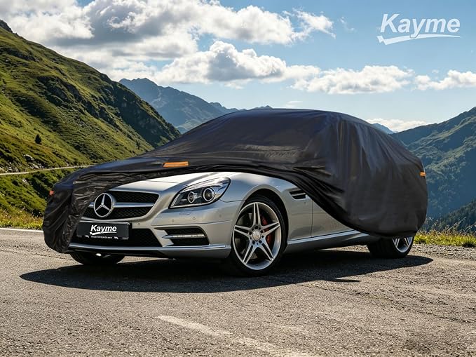 Kayme 7 Layers Car Cover Custom Fit for Mercedes Benz SLK Class 200 230 250 280 320 350 (1996-2025) Waterproof All Weather for Automobiles, Outdoor Full Cover Rain Sun UV Protection.