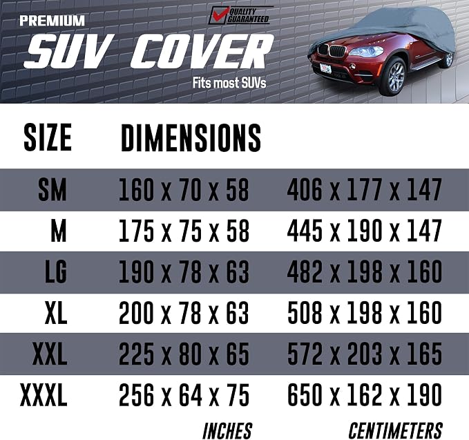 FH Group Universal Fit Non-Woven Water Resistant SUV Cover XXXL