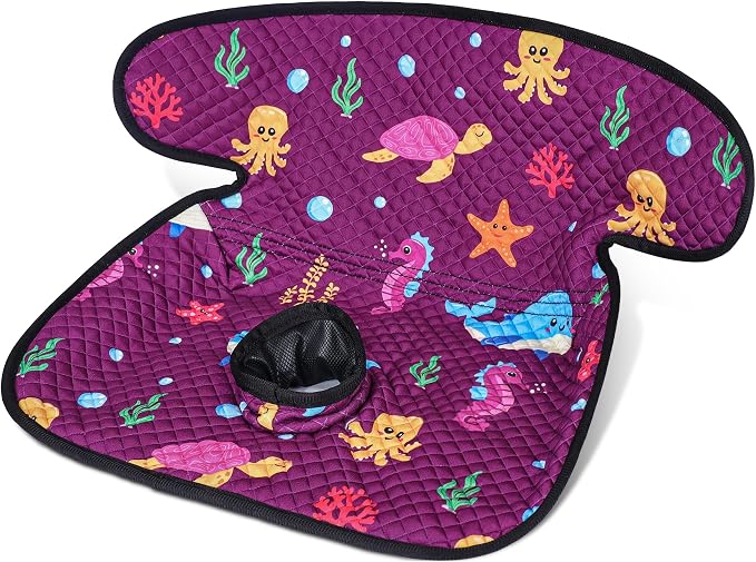 Piddle Pad Car Seat Liner, Waterproof Soft Car Seat Protector for Potty Training, (Purple Ocean)